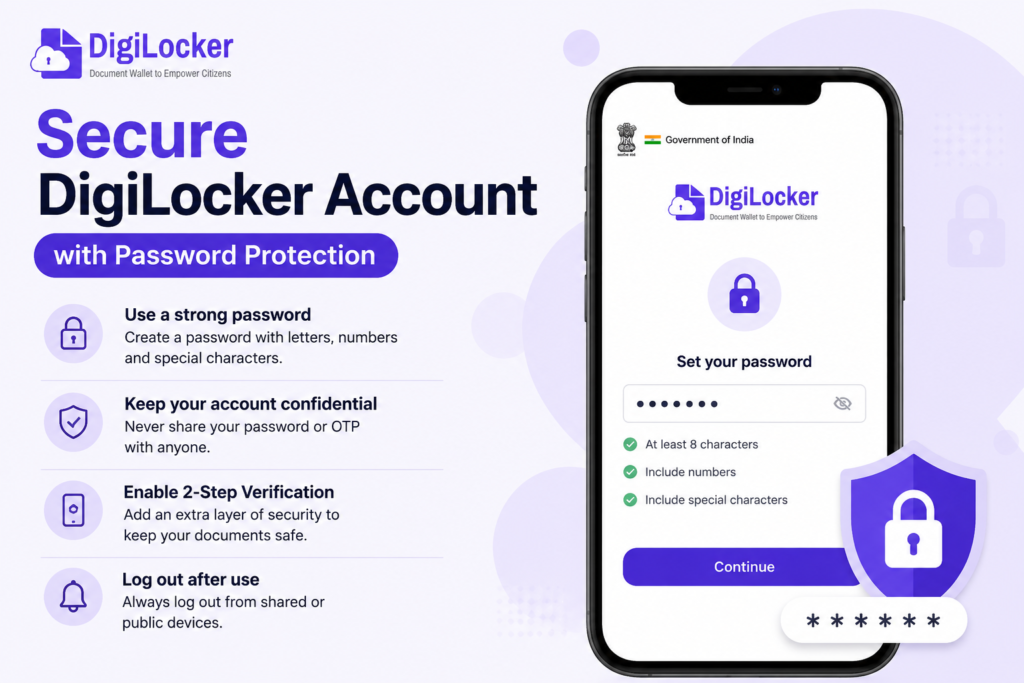 Secure DigiLocker account with password protection